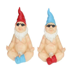 29cm Sitting Naked Yoga Gnome Man 2 Asstd