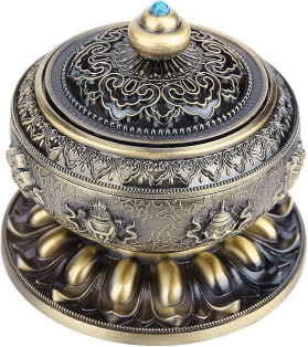 Large Lotus Metal Resin/Incense Holder