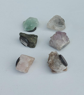 Mineral Stones On Magnet 6pc Asstd
