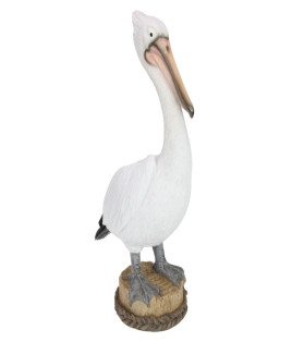 Standing Pelican on Log With Rope Around The Base 40cm