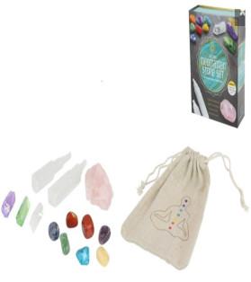 Meditation Gemstones Kit in Book Design Gift Box