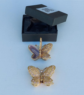 Gemstone Butterfly Jewel Box