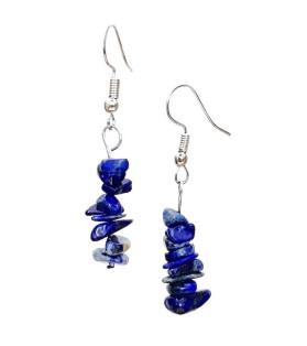 Lapis lazuli Chip Earring Surgical Stainless Steel