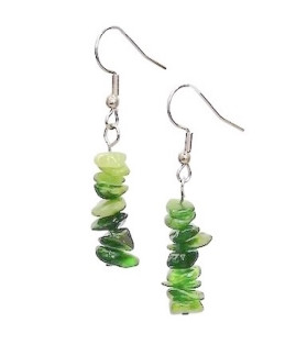 Canadian Jade Chip Earring Surgical Stainless Steel