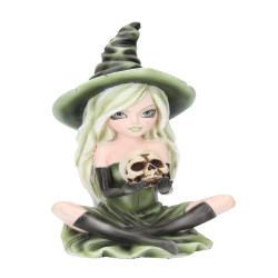 19cm Witch With Skull