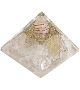Small Selenite Orgonite Pyramid 5.5cm