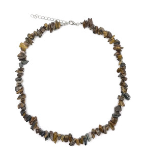 Tiger's Eye Crystal Chip Necklace