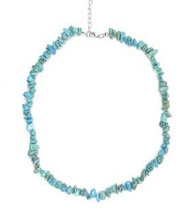 Turquoise Howlite Crystal Chip Necklace