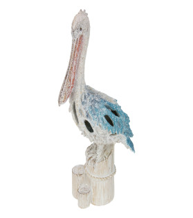 35cm Standing Pelican On Log