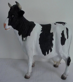 31cm Standing Black And White Cow