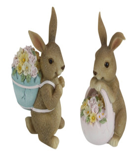 Bunny Rabbit with Flower Basket