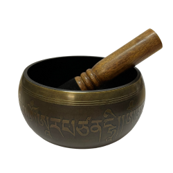 Tibetan Singing Bowl (Bronze Design)