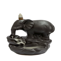 Elephant Ceramic Backflow Burner (Brown)