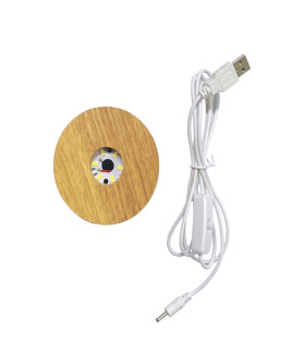 8.5cm Wooden LED Stand With Usb Cable