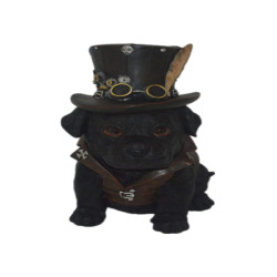 21cm Steampunk Witch Puppy Dog With Hat