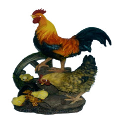44cm Chicken Playing Family With Rooster Hen And Chicks