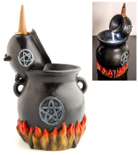 Witches Cauldrons with LED Pot Backflow Incense Burner