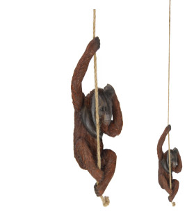 26cm Orangutan Hanging on Rope