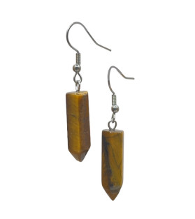 Tiger's Eye Terminated Surgical Steel Earring