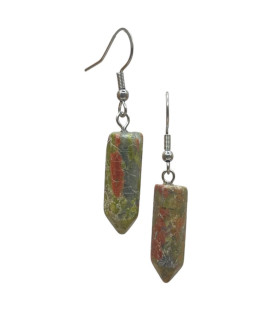 Unakite Terminated Surgical Steel Earring