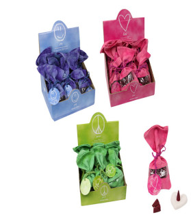 "Love/Peace/Joy" Incense Cones & Burner Gift Bag
