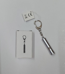 Silver Keychain With LED Light