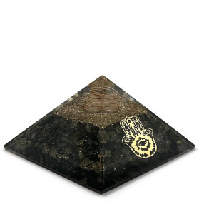 Small Pyrite Orgonite Pyramid 5.5cm