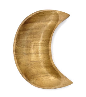 15cm Crescent Moon Wooden Plate