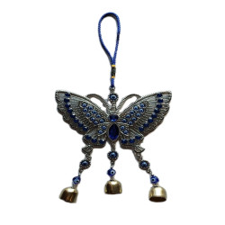 Evil Eye Metal Large Butterfly With Bells
