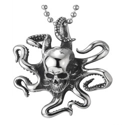 Fantasy Pendant Octopus Skull Design