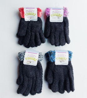 Winter Fuzzy Gloves  4 Asstd