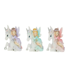 7cm Fairy Princess Laying on Unicorn 3 Asstd