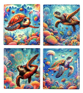 Turtle Ceramic Coasters