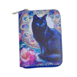Digital Print Purse Small Black Cat Design