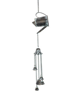 88cm Watering Can with Cast Iron Bells Wind Chime