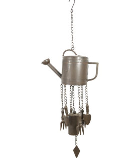 80cm Cast Iron Watering Can Wind Chime