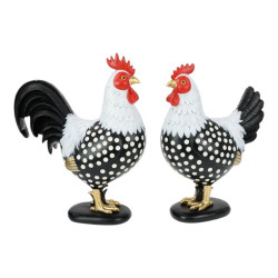 25cm Standing Decor Rooster 2 Asstd