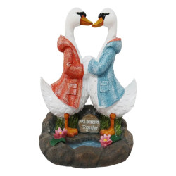 18cm Duck Couple on Pond