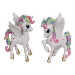 9cm Rainbow Unicorn Pegasus 2 Asstd