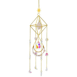 Crystal Diamond Cage Suncatcher Cage - Clear Quartz