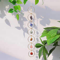 Crystal Suncatcher 7 Chakra In Ring