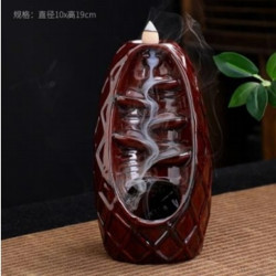 Large Waterfall Ceramic Backflow Burner 19 x10cm