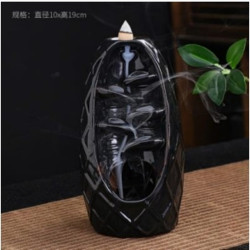Large Waterfall Ceramic Backflow Burner 19 x10cm