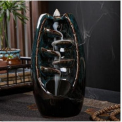 Large Waterfall Ceramic Backflow Burner 19 x10cm
