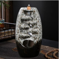Large Waterfall Ceramic Backflow Burner 19 x10cm
