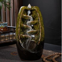 Large Waterfall Ceramic Backflow Burner 19 x10cm