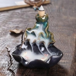 Waterfall Ceramic Backflow Burner Blue