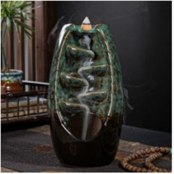 Large Waterfall Ceramic Backflow Burner 19 x10cm