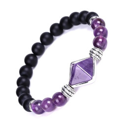 Amethyst Pyramid Bracelet