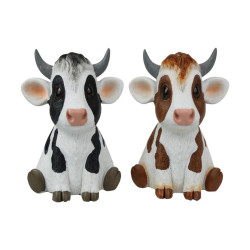17cm Sitting Cute Spotted Cow 2 Asstd
